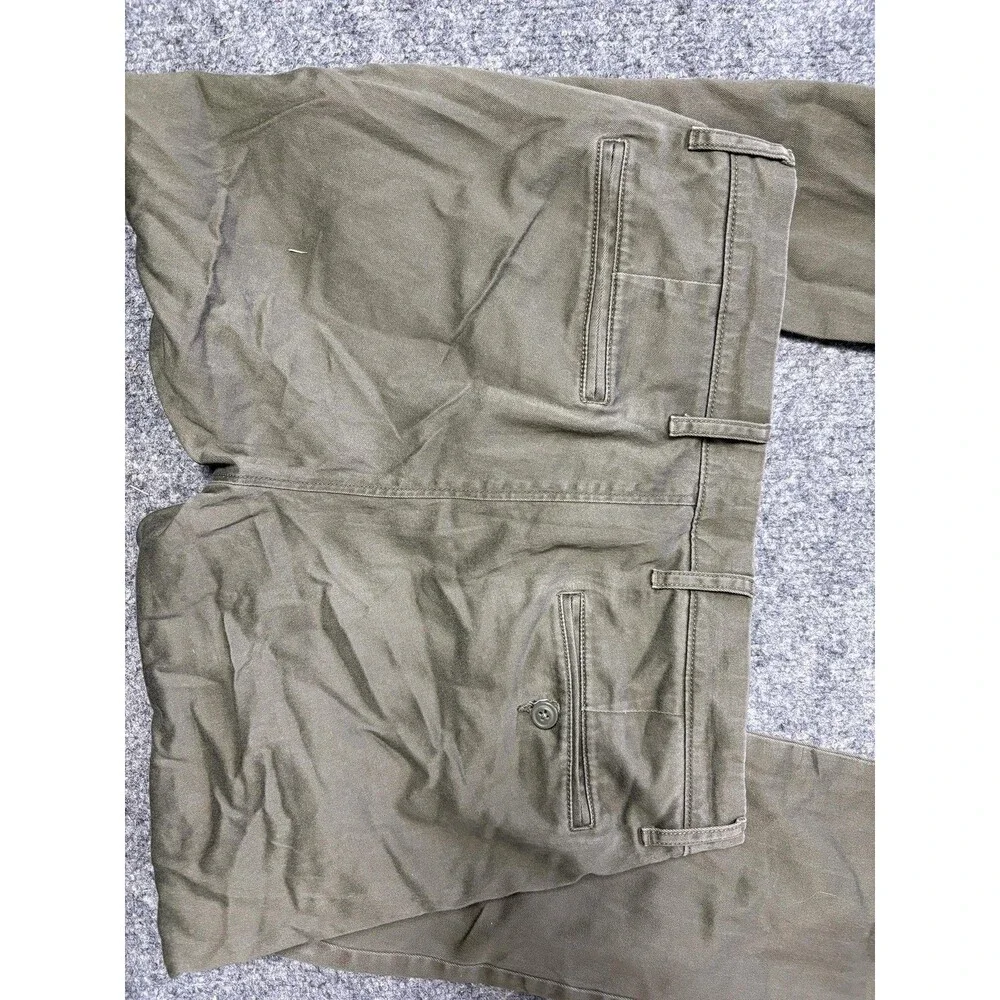 J.CREW Chino Pants Mens 31x32 Green Slim Fit Stretch Straight Flat Front Casual
